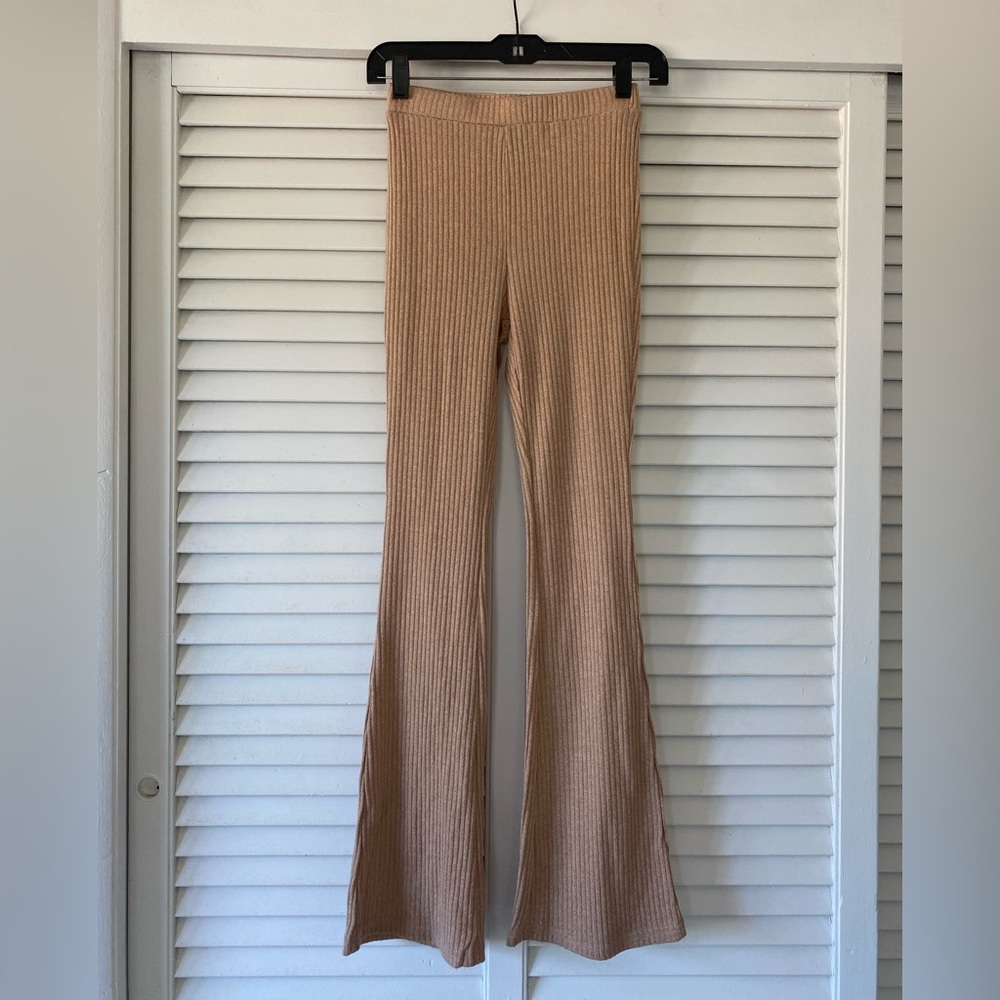 SHEIN Tan Flare Pants